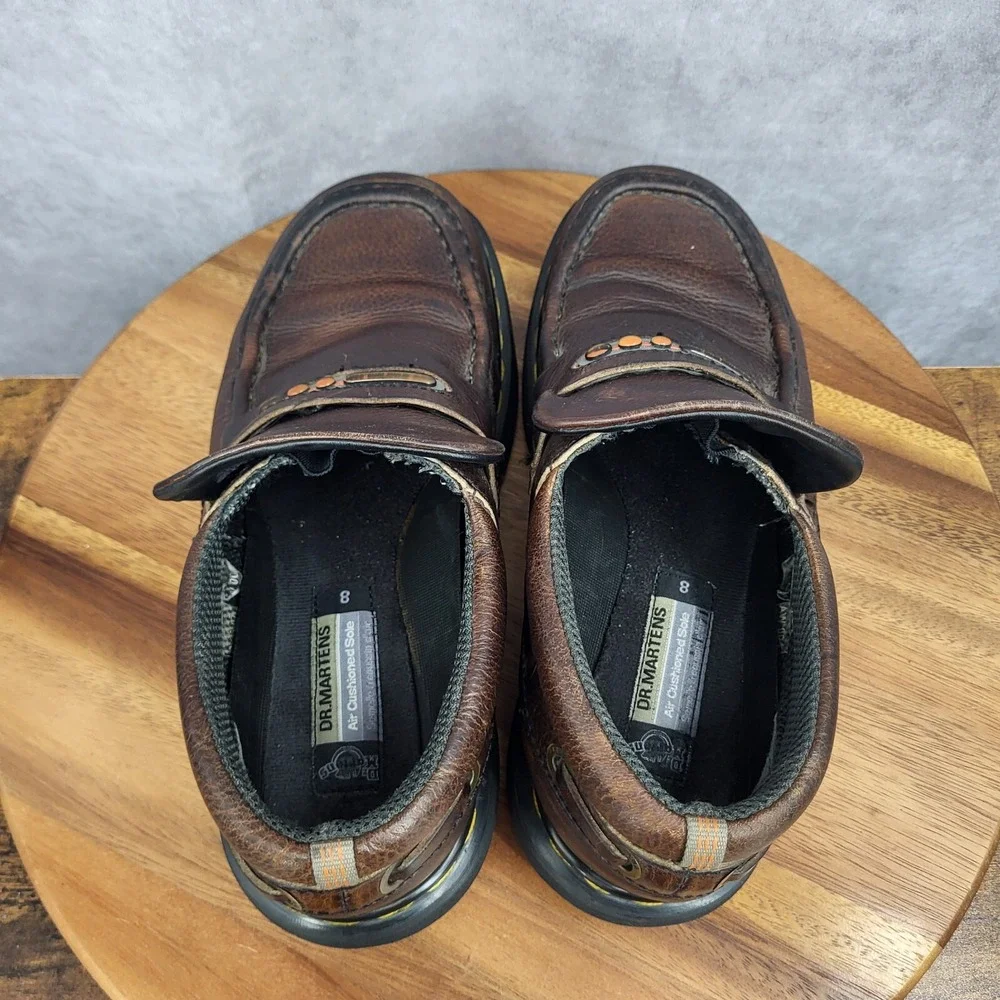 Dr. Martens‎ Loafers Mens 8 Brown Leather Slip On Casual Boat Shoes 9524 England